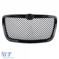 Sportgrill mit Waben-Design in glänzendem Schwarz, geeignet für Chrysler 300C Sedan Touring 04-11-image-6195808
