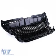 Sportgrill mit Wabenstruktur in Glänzend Schwarz ohne Emblem, geeignet für Audi A3 8P 08-13-image-6276878