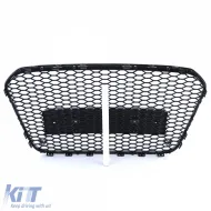 Sportgrill mit Wabenstruktur ohne Emblem Hochglanzschwarz geeignet für Audi A6 C7 4G 10-14-image-6192729