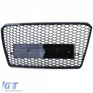 Sportgrill ohne Emblem Hochglanz Schwarz geeignet für Audi A7 C7 4G 2010-2014-image-6197721