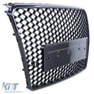Sportgrill ohne Emblem Hochglanz Schwarz geeignet für Audi A7 C7 4G 2010-2014-image-6197723