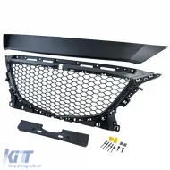 Sportgrill ohne Emblem im Waben-Design schwarz, geeignet für Mazda 3 BM 2013-2017-image-6196001