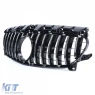 Sportgrill Schwarz Chrom geeignet für Mercedes CLA X117 Shooting Brake 15-19-image-6204022