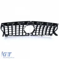 Sportgrill Schwarz Chrom geeignet für Mercedes CLA X117 Shooting Brake 15-19-image-6204025