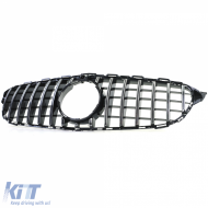 Sportgrill Schwarz Glänzend Chrom geeignet für Mercedes C-Klasse W205 S205 2014-2018-image-6206484