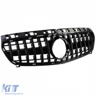 Sportgrill Schwarz Glänzend geeignet für Mercedes A-Klasse W176 2012-2015-image-6193831
