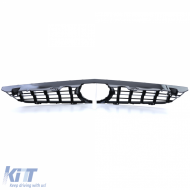 Sportgrill schwarz glänzend geeignet für Mercedes SL R230 Facelift 08-12-image-6201881