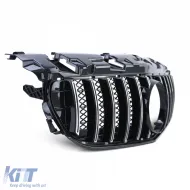Sportgrill schwarz glänzend mit Chrom geeignet für Mercedes SLC R172 Facelift 2016-2021-image-6191355