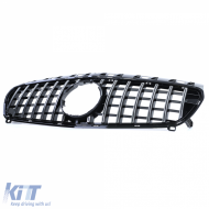 Sportgrill schwarz glänzend mit Chrom, geeignet für Mercedes A-Klasse W176 12-15-image-6195021