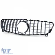 Sportgrill schwarz glänzend mit Chrom, geeignet für Mercedes W176 Facelift 15-18-image-6195028