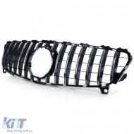 Sportgrill schwarz glänzend mit Chrom, geeignet für Mercedes W176 Facelift 15-18-image-6195029