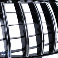 Sportgrill schwarz glänzend mit Chrom, geeignet für Mercedes W176 Facelift 15-18-image-6195031