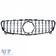 Sportgrill schwarz glänzend mit Chrom, geeignet für Mercedes W176 Facelift 15-18-image-6195032