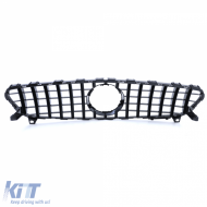 Sportgrill schwarz glänzend mit Chrom, geeignet für Mercedes W176 Facelift 15-18-image-6195033