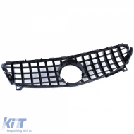 Sportgrill schwarz glänzend mit Chrom, geeignet für Mercedes W176 Facelift 15-18-image-6195034