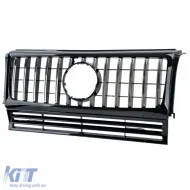 Sportgrill schwarz glänzend mit Chrom geeignet für Mercedes G-Class W463 90-18-image-6196537