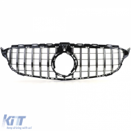 Sportgrill schwarz glänzend mit Chrom geeignet für Mercedes C-Class W205 S205 18-21-image-6198341