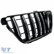 Sportgrill schwarz glänzend mit Chrom, geeignet für Mercedes C-Class W204 S204 C204-image-6203373