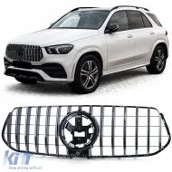 image-15-Sportgrill schwarz glänzend mit Chrom geeignet für Mercedes GLE V167 Coupe C167 18-23