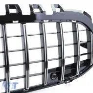 Sportgrill schwarz glänzend mit Chrom geeignet für Mercedes A-Klasse W177 V177 18-24-image-6257483