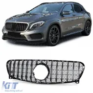 image-11-Sportgrill schwarz glänzend verchromt geeignet für Mercedes GLA X156 13-16