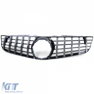 Sportgrill schwarz glänzend verchromt, geeignet für Mercedes SL R230 Facelift 08-12-image-6203078
