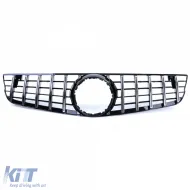 Sportgrill schwarz glänzend verchromt, geeignet für Mercedes SL R230 Facelift 08-12-image-6203080
