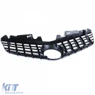 Sportgrill schwarz glänzend verchromt, geeignet für Mercedes SL R230 Facelift 08-12-image-6203082