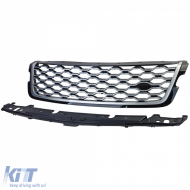 Sportgrill Schwarz Silber geeignet für Range Rover Velar L560 2017-2023-image-6200457