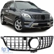 image-18-Sportgrill schwarz verchromt geeignet für Mercedes ML W166 11-15