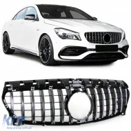 image-41-Sportgrill schwarz verchromt geeignet für Mercedes CLA C117 W117 16-19 Facelift