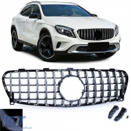 image-72-Sportgrill schwarz verchromt geeignet für Mercedes GLA X156 Facelift 2017-2020