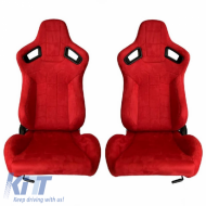 image-15-Sportülés pár R8-hoz, velúr Alcantara, piros, 2 db