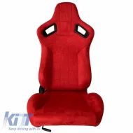 Sportülés pár R8-hoz, velúr Alcantara, piros, 2 db-image-6293657