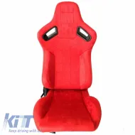 Sportülés pár R8-hoz, velúr Alcantara, piros, 2 db-image-6293658
