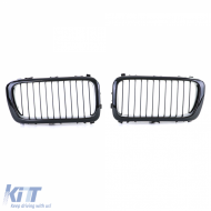 Sportliche Frontgrill glänzend schwarz geeignet für BMW 7er E38 1994-2001-image-6201607