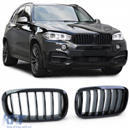 image-7-Sportliche Frontgrill in glänzendem Schwarz, geeignet für BMW X5 F15 X6 F16 2013-2019