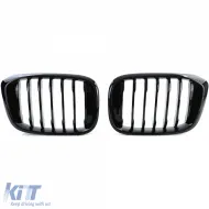 Sportliche Frontgrill in glänzendem Schwarz, geeignet für BMW X3 G01 X4 G02 2017-2021-image-6207243