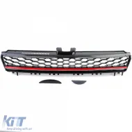 Sportliche Waben-Kühlergrill ohne Emblem, glänzend schwarz, geeignet für VW Golf 7 12-17, auch GTI-image-6193368