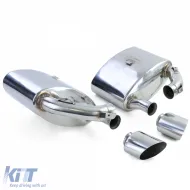 Sportlicher Edelstahl-Endschalldämpfer mit Endrohren geeignet für Porsche 911 993 94-96-image-6196263