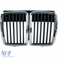 Sportlicher Frontgrill in Schwarzchrom, geeignet für BMW 3er E30 1982-1994-image-6211308