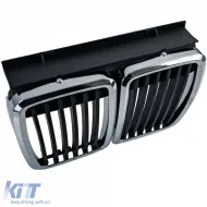 Sportlicher Frontgrill in Schwarzchrom, geeignet für BMW 3er E30 1982-1994-image-6211310
