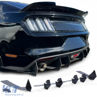 image-19-Sportlicher Heckdiffusor CUP Erweiterung in glänzendem Schwarz, geeignet für Ford Mustang GT MK6 ab 14