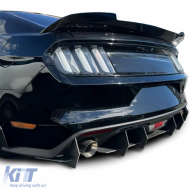 Sportlicher Heckdiffusor CUP Erweiterung in glänzendem Schwarz, geeignet für Ford Mustang GT MK6 ab 14-image-6198302
