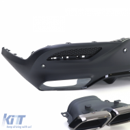 Sportlicher Heckdiffusor + doppelte schwarze Endrohre, geeignet für Mercedes GLE Coupe C292-image-6201079