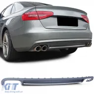 image-66-Sportlicher Heckdiffusor-Einsatz für Stoßstange geeignet für Audi A4 B8 Sedan Avant 07-11
