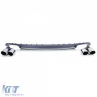 Sportlicher Heckdiffusor-Einsatz mit Auspuffset geeignet für Audi A4 B8 Sedan Avant 07-11-image-6200975