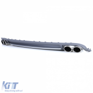 Sportlicher Heckdiffusor-Einsatz mit Auspuffset geeignet für Audi A4 B8 Sedan Avant 07-11-image-6200976