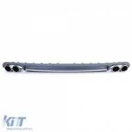 Sportlicher Heckdiffusor-Einsatz mit Auspuffset geeignet für Audi A4 B8 Sedan Avant 07-11-image-6200978