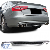 image-75-Sportlicher Heckdiffusor-Einsatz mit Mesh, geeignet für Audi A4 B8 Sedan Avant 07-11